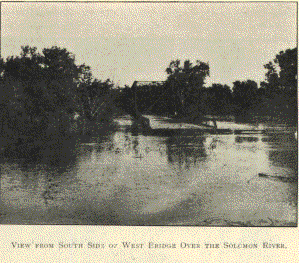 VIEW FROM SOUTH SIDE OF WEST BRIDGE OVER THE
SOLOMON RIVER.