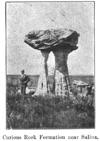 Curious Rock Formation near Salina.