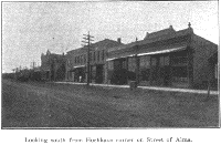 Looking south from Hochkaus corner on Street of Alma.