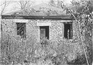 Rear view of Quindaro ruins taken in 1953 by Dick Ristow